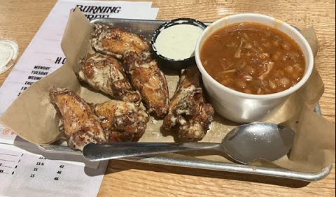 Smoked Chicken Wings and Beans